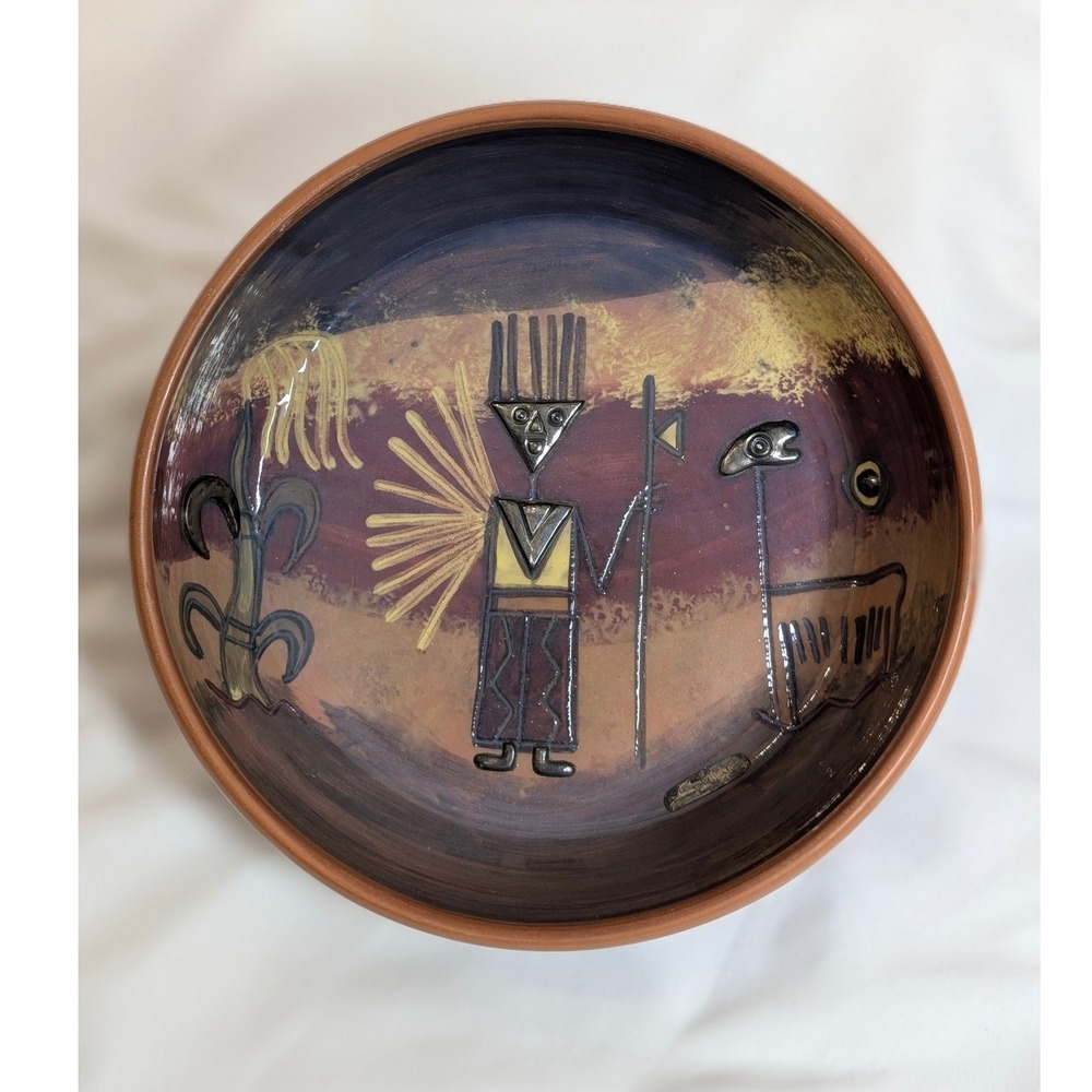 Seminario Urubamba Cusco Peru Pottery Bowl Ancient Paracas Style Art Raised Pcs
